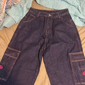 NEVER WORN Oversized Dad/Skater Dark Washed Jeans